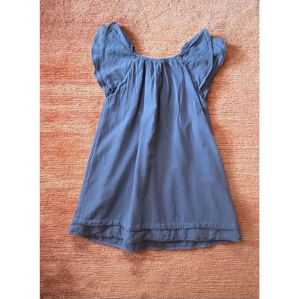 Polo Ralph Lauren Blue Flutter Sleeve Dress Adult XS Girls 12